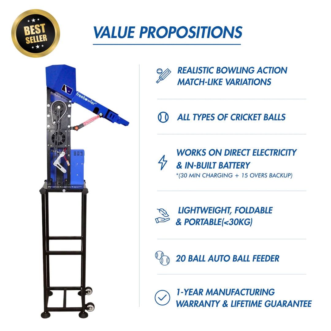 Freebowler FS2 Automated Pro Cricket Bowling Machine