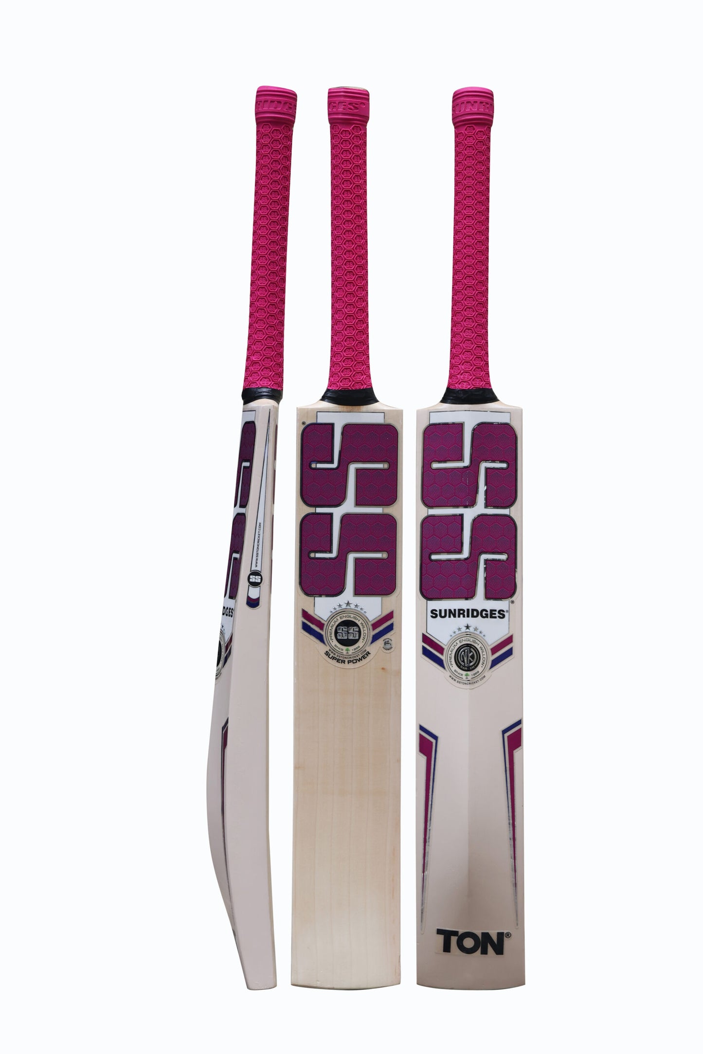 SS Superpower Pink English Willow Cricket Bat - Size 5